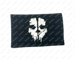 Pb887 Pvc Call Of Duty 10 Cod10 Ghost Team Patch With Velcro - Black Colour