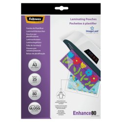 Fellowes Laminating Glossy Pouch A3 25PACK