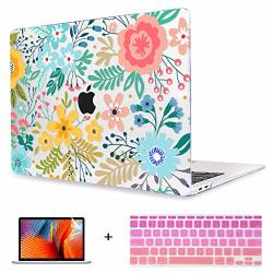 Maychen Print Hard Crystal Hard Case For Apple Macbook 12 Inch With Retina Display Model: A1534 Free Gift:screen Protector + Keyboard Cover Colorful Flowers