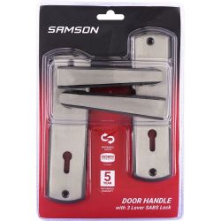 Samson Lock Set Key 3L Sabs Sozo Satin Nickle & Black Nickle