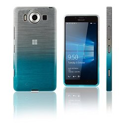 Xcessor Transition Color Flexible Tpu Case For Microsoft Lumia 950. With Gradient Silk Thread Texture. Transparent Light Blue