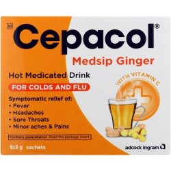 Cepacol Medsip Hot Medicated Drink Ginger 8S