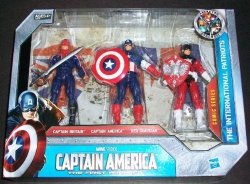 Captain America Movie Exclusive 4 Inch Action Figure 3PACK The International ...