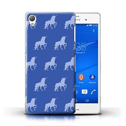 STUFF4 Phone Case Cover For Sony Xperia Z3 Magical Unicorn Design Blue Fashion Collection