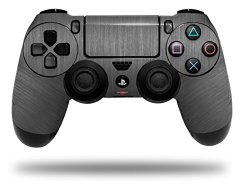 Vinyl Skin Wrap For Sony PS4 Dualshock Controller Simulated Brushed Metal Silver Controller Not Included