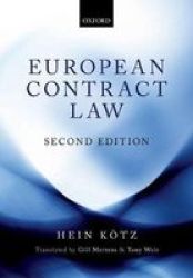 European Contract Law Hardcover 2ND Revised Edition