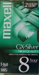 Maxell T-160 Gx-silver High-quality Vhs Video Cassette Tape
