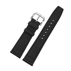 20MM Black Ballistic Nylon Watch Bands For Men's Luxury High-end Wrist Watches Aviator Nato Style