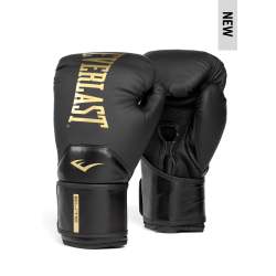 Everlast Elite 2 Boxing Gloves - Black & Gold - 10OZ