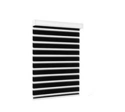 120 X 150 Cm Quality Roller Zebra Blinds Dual Layer Day Night Blinds For Windows-black