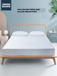 Simon Baker Quilted Non Waterproof Standard Mattress & Pillow Protectors Sold Separately - Double Bed Xl xd