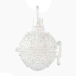 Mexican Bola - Pregnancy Harmony Chime Cut Out Flower Cage Pendant - Angel Call Ball Chime