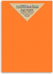 50 Bright Orange Color Cover card Paper Sheets - 5 X 7 Inches Photo|card|frame Size - 65 65 Lb pound Light Weight Cardstock - Quality Printable