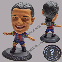 Rare Black Base No.4 Marquez Soccer Figurine In Fc Barcelona Jersey. Collector No Mc12770