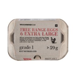 Free Range Extra Large Chilled Eggs 6 Pk