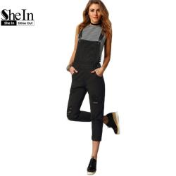 Shein Women Denim Jumpsuit - Black L