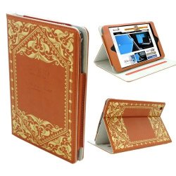 Khomo Brown Book Style Leather Case With Built-in Stand For Apple Ipad MINI 7.9 Inch