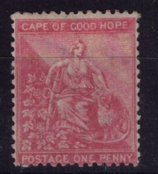 Cape Of Good 1864 1d Rose Red Fine Mint Very Scarce