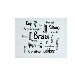 Braai - Large Glass Printed Cutting Board