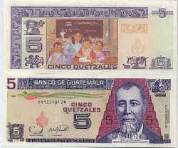 Do Not Pay - Guatemala 5 Quetzal 2006 Unc