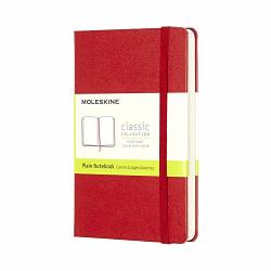 Moleskine Classic Notebook Hard Cover Pocket 3.5" X 5.5" Plain blank Scarlet Red