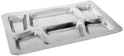 Winco 6-COMPARTMENT Mess Tray Style B