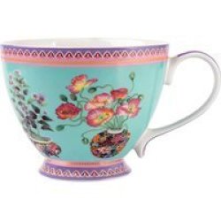 Maxwell & Williams Maxwell And Williams Gabby Malpas Jardin Footed Cup - Gift Boxed 400ML Poppy