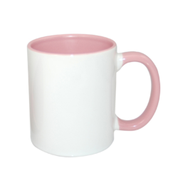 Pink Inner handle Colour Sublimation Mug 11OZ
