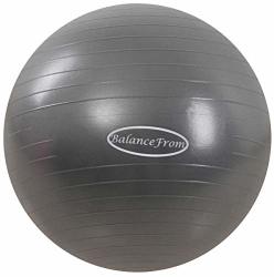 Balancefrom Anti-burst And Slip Resistant Exercise Ball Yoga Ball Fitness Ball Birthing Ball With Quick Pump 2 000-POUND Capacity 48-55CM M Gray