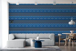 African Print Swazi Inspired Ubuntu Wallpaper Blue