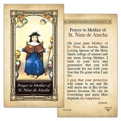 Mother Of St. Nino De Atocha Laminated Prayer Card - Pack Of 3