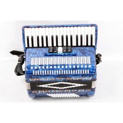 Used Sofiamari Sm 3472 34 Piano 72 Bass Button Accordion Dark Blue Pearl 8883653