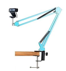 Desk Clamp Mount Suspension Boom Scissor Arm Tripod Stand Holder For Logitech Webcam C922 C930E C930 C920 C615-BLUE