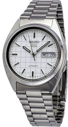 Deals on Seiko Men's SNXF05 5 Automatic White Dial Stainless Steel Watch |  Compare Prices & Shop Online | PriceCheck