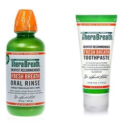 Therabreath Fresh Breath Toothpaste And Oral Rinse Set