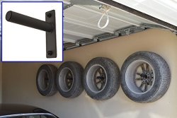rim holder including mounting screw set for garage for 4 tyres load capacity 25 kg LARS360 Tyre holder wall mount made of steel basement workshops tyre mount car tyre wall mount 