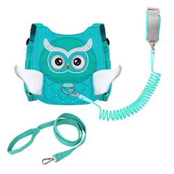 Owl Toddler Harness With Leash Child Kid Anti-lost Wrist Link Leash Wristband Light Green