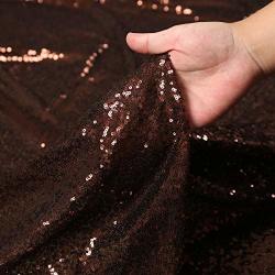 Party Delight Sequin Fabric 2 Yards 6 Feet Coffee By The Yard For Tablecloth Linen Home Dector Diy