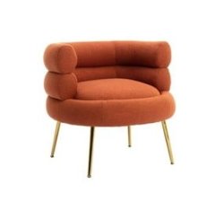 Daisy Upholstered Arm Chair-orange