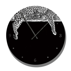 Clock With Moods Of Nature Leopard Image