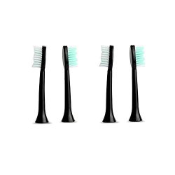 Electric Toothbrush Replacement Brush Heads For ZR501 4 Pack Black