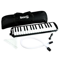 FESTNIGHT 37 Key Melodica Mouthpiece Bag Piano Style Pianica with Carrying Bag and Cleaning Cloth 37-Key Portable Melodica Red 
