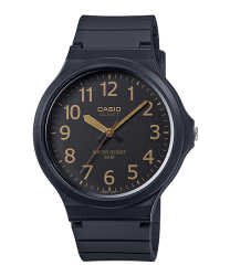 Casio Standard Collection 50M Wr Analog Watch - Black And Gold