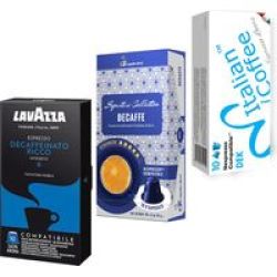 Premium Decaffe Variety 60 Capsules - Compatible With Nespresso & Caffeluxe Capsule Coffee Machines