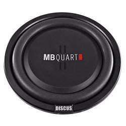 MB QUART DS1-304 Discus Shallow Mount Subwoofer Black 12 Inch Subwoofer 600 Watt Car Audio 2 Inch Voice Coils Uv Rubber Surround Best In Sealed Enclosures