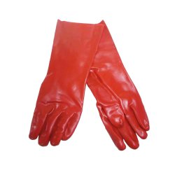 Glove - Pvc - Open Cuff - Red - 40CM - 8 Pack