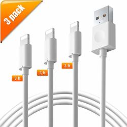 Ilikable Mfi Certified Iphone Lightning Cable 3 Pack 3FT Apple Charger Cord Iphone Cable Compatible With Iphone 11 XS Max Xr X 8 Plus