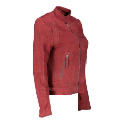 Women's Elba Leather Jacket Snuff Red - - 2XL