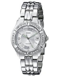 Guess Ladies G75511M Mid-size Sporty Chic Crystal-accented Silver-tone Watch
