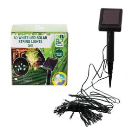 Garden String Lights - Solar - White - 50 LED - 5 M - 6 Pack